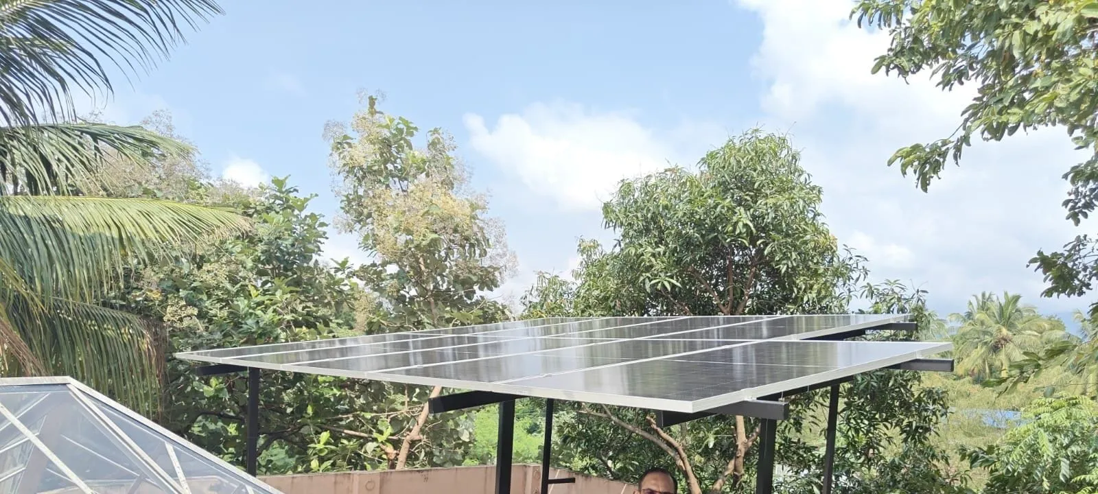 Solar Harvezt elevated-structure solar installation in Nagercoil