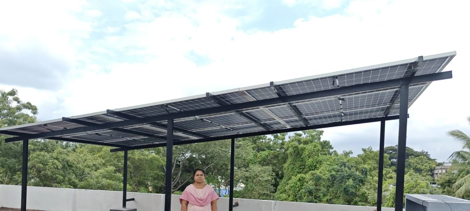 Solar Harvezt elevated-structure solar installation in Ramanputhur, Nagercoil