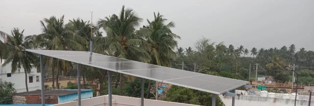 Solar Harvezt elevated-structure solar installation in Ozhuginasery, Nagercoil