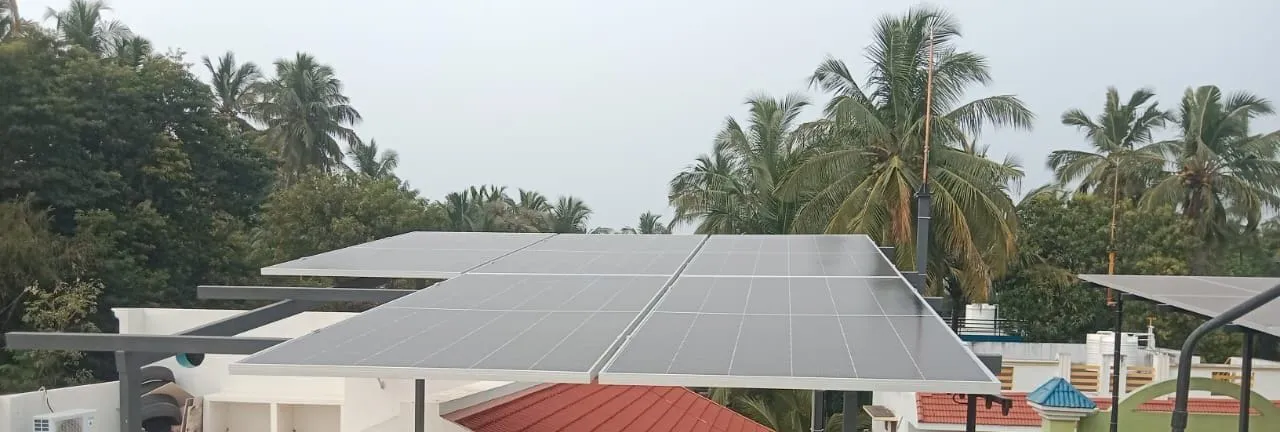 Solar Harvezt elevated-structure solar installation in Nagercoil